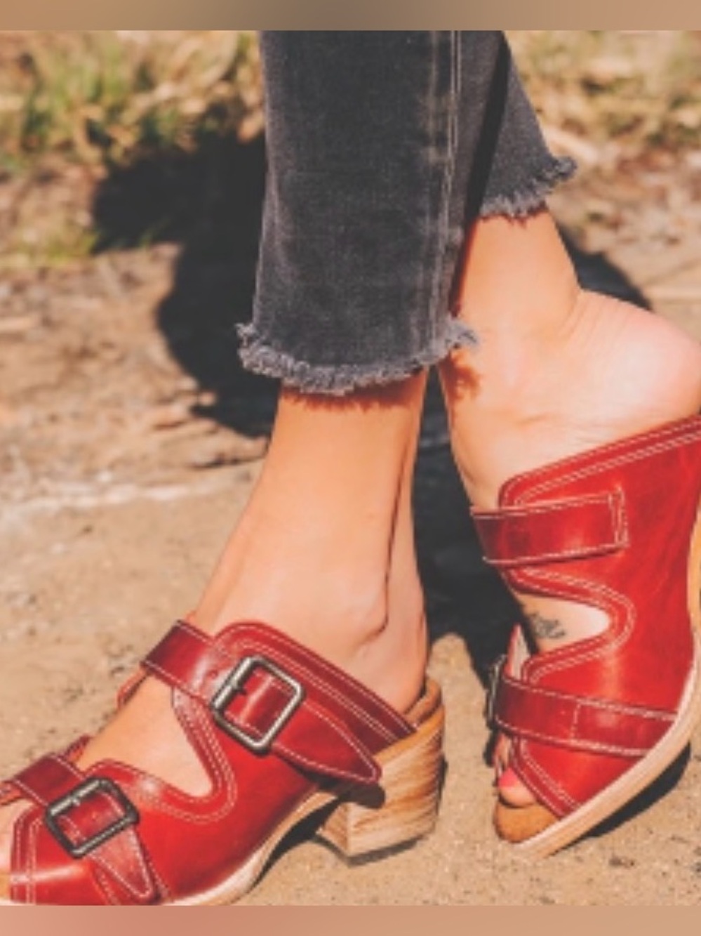 Freebird Red Leather Caprice Sandal 7
